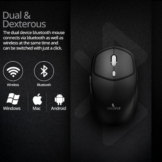 Jade Wireless Mouse with Bluetooth functionality for seamless connectivity